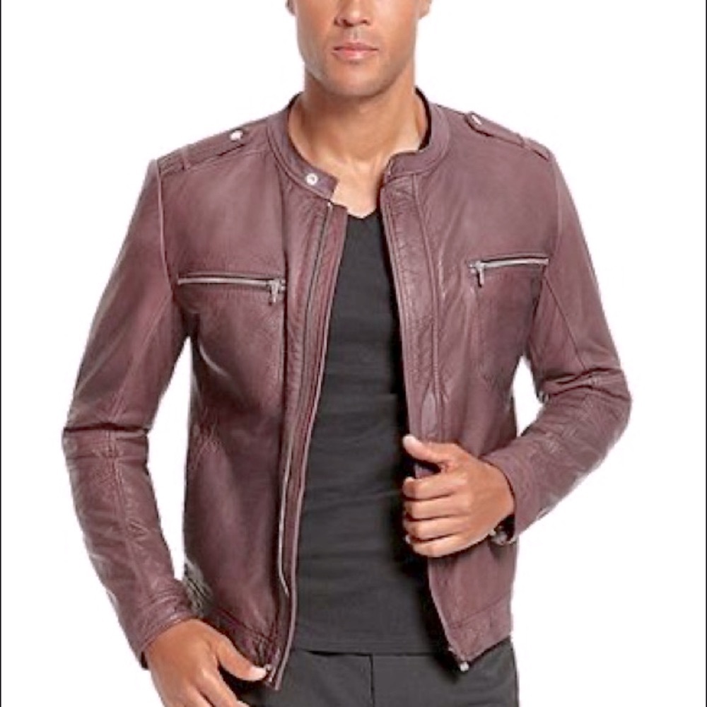 Hugo boss genuine leather jacket